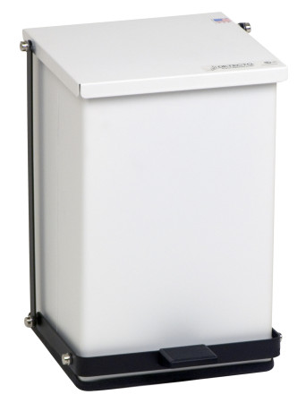 DETECTO® 6 Gallon Step-On Waste Receptacle, White