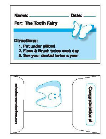 Tooth Fairy Tooth Saver Envelopes, 100/Pack