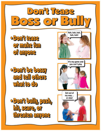 Don't Tease, Boss or Bully Poster