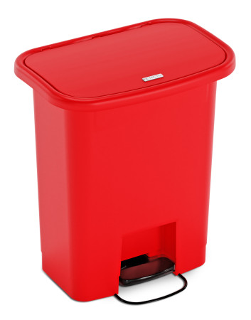 DETECTO® Waste Mate Receptacle, 8 Gallon, Red