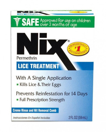 Nix Cream Rinse Lice Shampoo, 2 Oz. Bottle