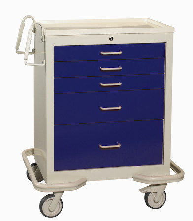 Deep Blue 5-Drawer Treatment/Procedure Cart