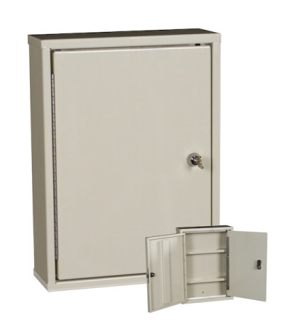 Double Door, Double Lock Narcotic Cabinet, Beige