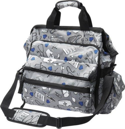 Nurse Mates® Ultimate Nursing Bag, Medical Pattern Gray