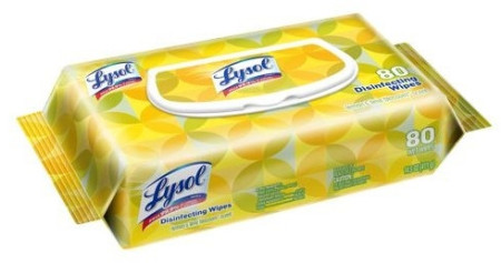 Lysol® Disinfecting Wipes Flatpack, 80/pack, Lemon Scent