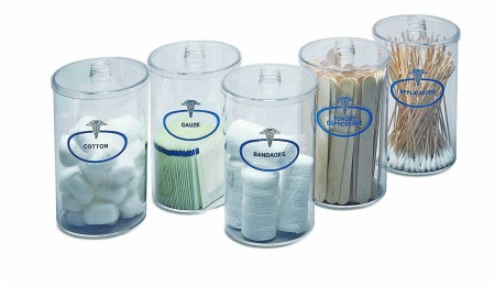 Plastic Sundry Jar Set (5 Jars with Lids)
