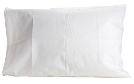 Plastic-Lined Disposable Paper Pillow Covers, 100/Case