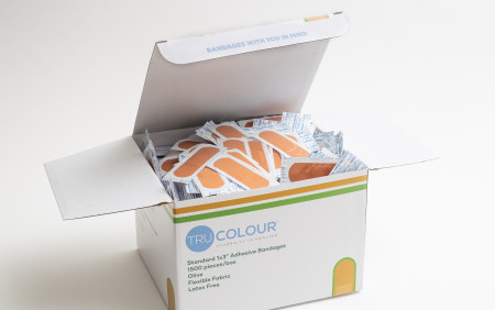 Tru-Colour® Bandages, 1" x 3" Olive, 1500/Box