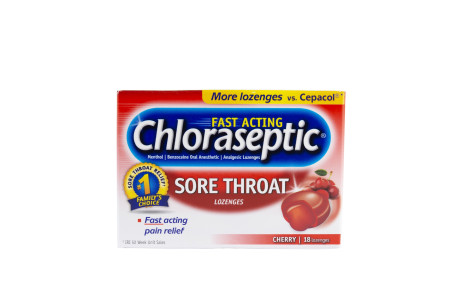Chloraseptic Sore Throat Lozenges, Cherry, 18/Pkg