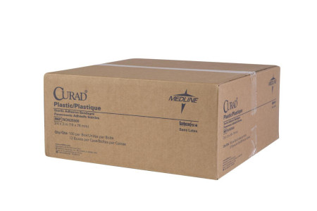 3/4" x 3" Curad Plastic Bandages, 12 Boxes/Case