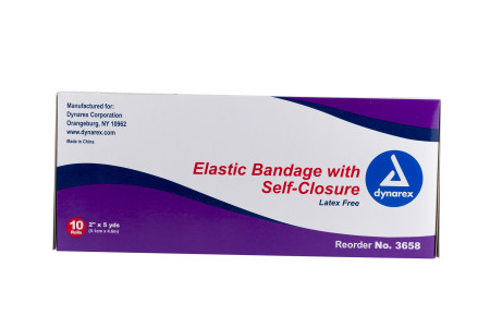 2" x 5 Yds Economy Elastic Bandage with Self Closure, 10/Box