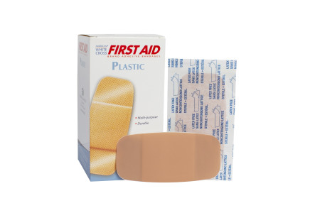 American® White Cross 2" x 4" Plastic Bandages, 50/Box