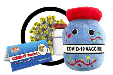 GiantMicrobes COVID-19 Vaccine Stuffed Toy