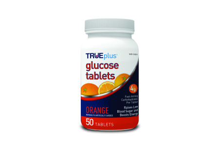 TRUEplus Glucose Tablets, Orange Flavor, 50 Ct.