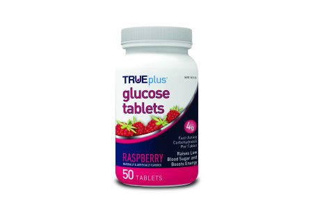 TruePlus Glucose Tablets, Raspberry 50ct.