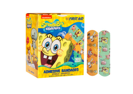 SpongeBob Bandages, 3/4" x 3", 100/box