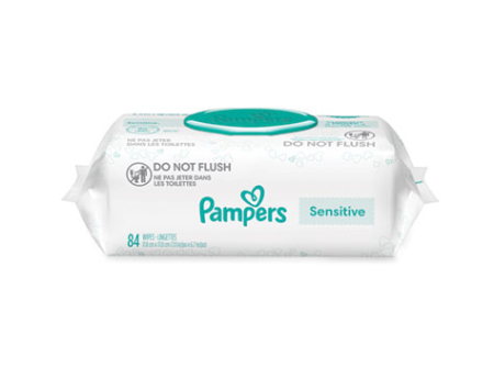 Pampers® Sensitive™ Wipes 6.7" x 7", 84 per pack