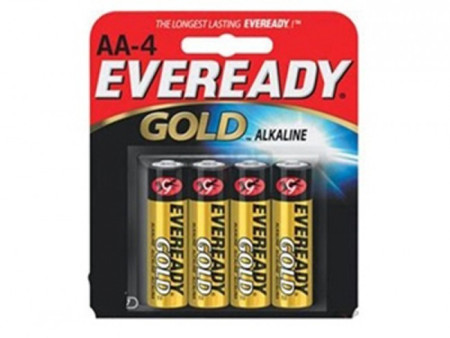 Economy "AA" Alkaline Batteries, 4/Pack