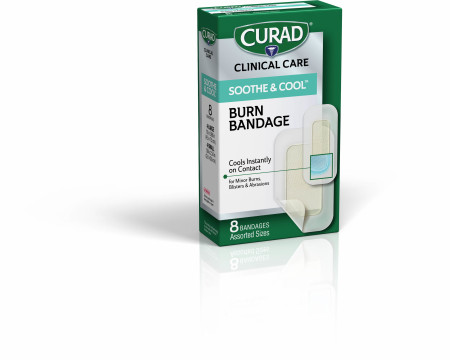 Curad® Soothe & Cool Bandages, Assorted Sizes, 8/Box