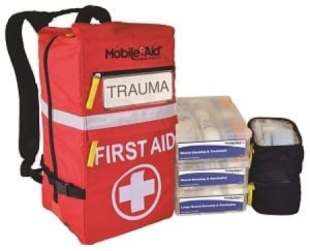 MobileAid® Hi-Vis 50-Person First Aid Backpack Kit