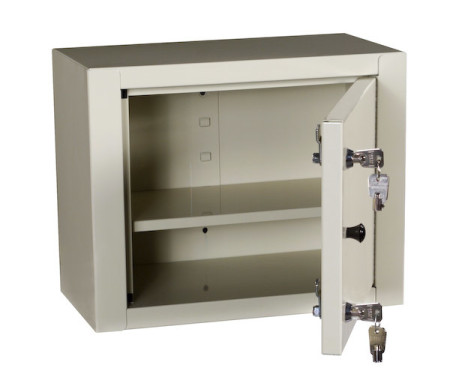 Single Door/Double Lock Narcotic Cabinet, Beige