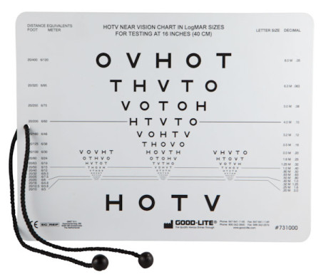 HOTV Near Vision Card