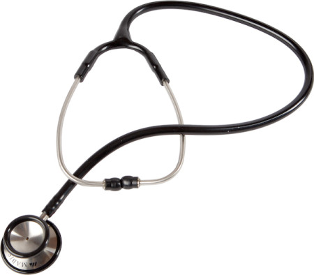 Stainless Steel Dual Head Stethoscope, Black