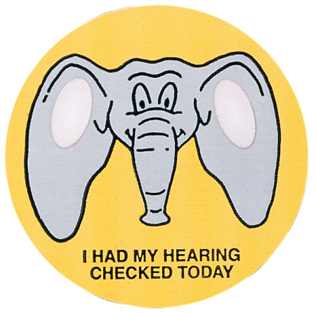 "I Had My Hearing Checked Today" Stickers, 500/Roll