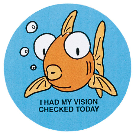 "I Had My Vision Checked Today" Stickers, 500/Roll