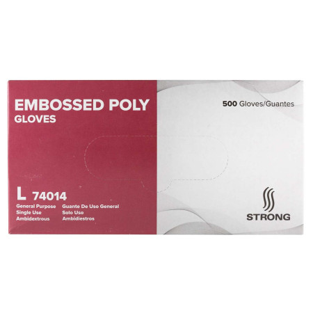 Large Non-Medical Polyethylene Gloves, 500/Box