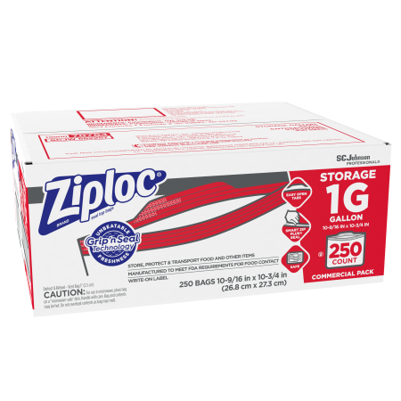 Ziploc® One Gallon Storage Bags, 250/Case
