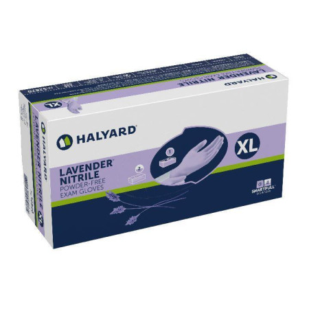 XL Halyard Lavender Nitrile Gloves, 230/Box