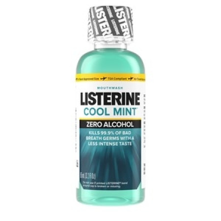 Listerine Mouthwash Zero, Alcohol Free 3.2 Oz