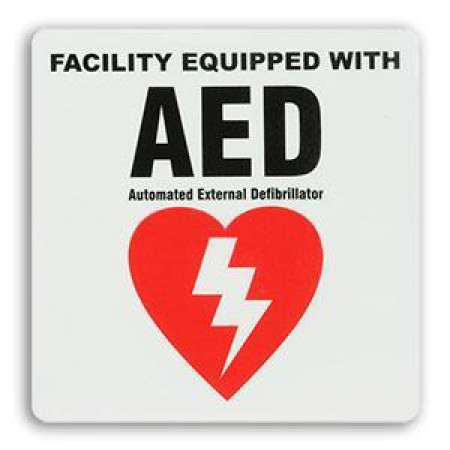 AED Facility Equipped Sticker