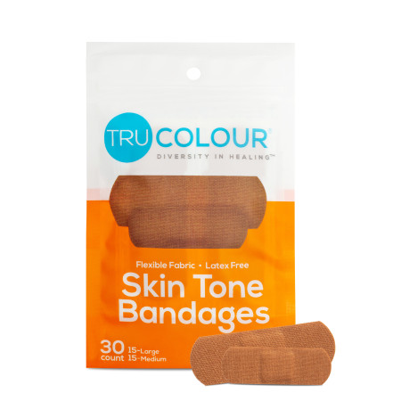 Tru-Colour® Flexible Fabric Bandages, Orange Pack, 30/Bag