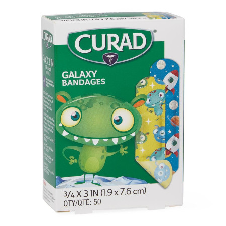Curad® Galaxy Plastic Bandages, 3/4" X 3", 50/box