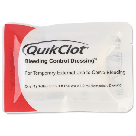 QuikClot Bleeding Control Dressing, 3 in. x 4 ft. Roll