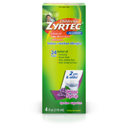 Children's Zyrtec Allergy Syrup, Grape, 4oz