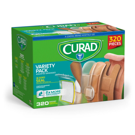 Curad® Variety Pack Bandages, Assorted, 320/Bx