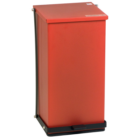 DETECTO® 12 Gallon Step-On Waste Receptacle, Red