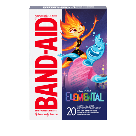 Band-Aid® Decorated Plastic Bandages, Elemental, 20/Box