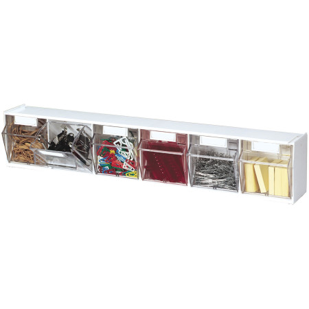 6-Bin Tilt Bin Storage Organizer