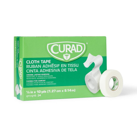 Curad® Cloth Tape, 1/2" x 10 Yards, 24 Rolls/Box