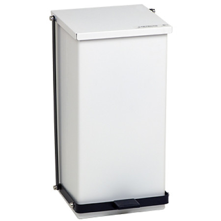 DETECTO® Step-On Waste Receptacle, 8 Gal, White