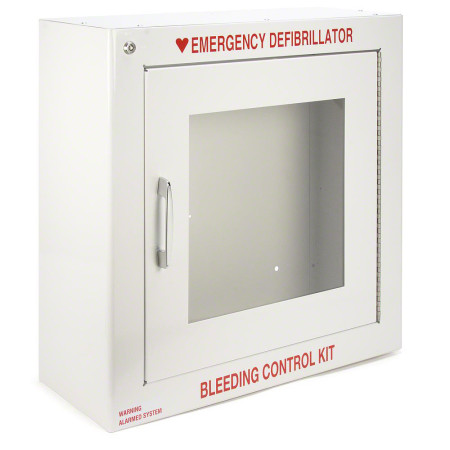 AED Cabinet with Alarm and Bleeding Control Kit Lettering