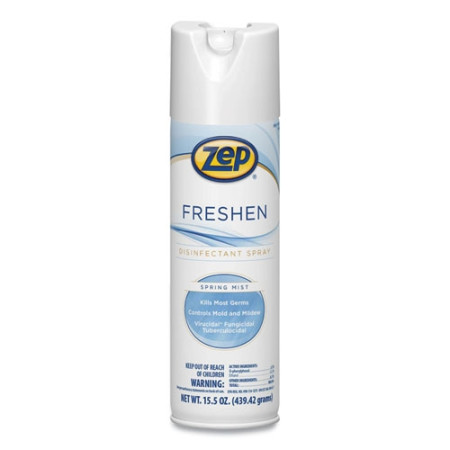 ZEP Freshen Disinfectant Spray, 15.5 oz, Spring Mist