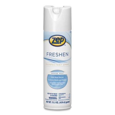 ZEP Freshen Disinfectant Spray, 15.5 oz, Spring Mist
