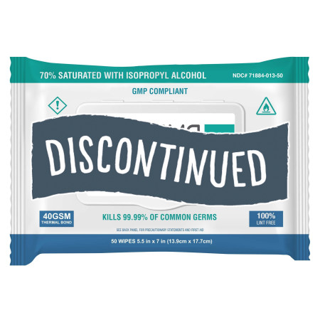 (Discontinued) Pharma 70% Alcohol Wipes, 5.5" x 7", 50/pack
