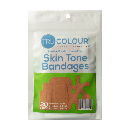 Tru-Colour® Assorted Bandages, Olive-Moderate Brown, 30/pack