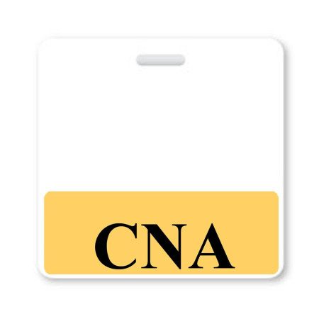 CNA Badge Buddy w/Yellow Border, Horizontal
